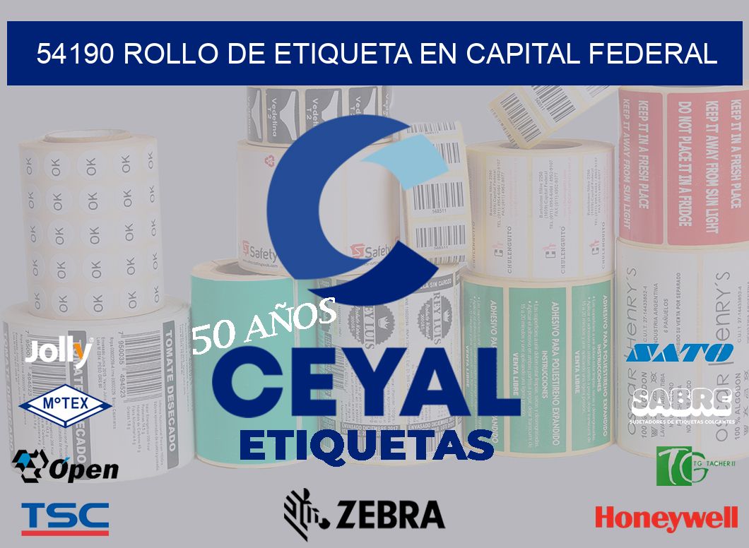 54190 ROLLO DE ETIQUETA EN CAPITAL FEDERAL