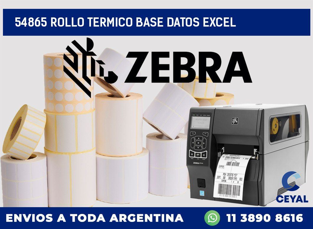 54865 rollo termico base datos excel