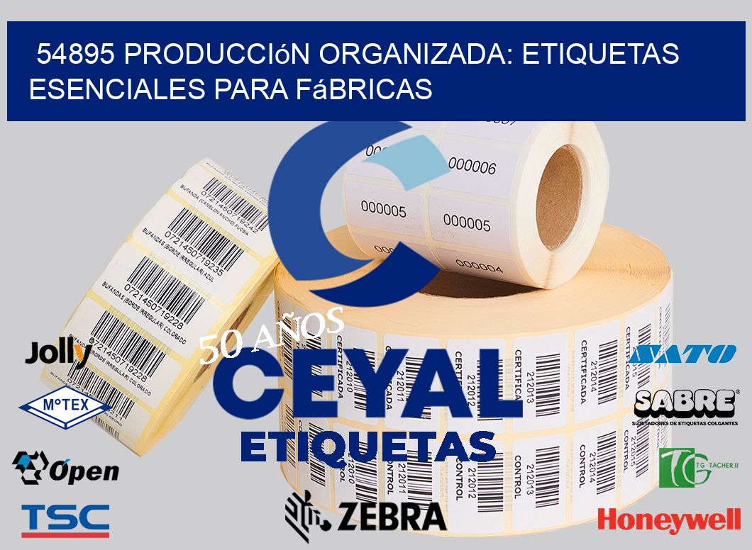 54895 Producción Organizada: Etiquetas Esenciales para Fábricas