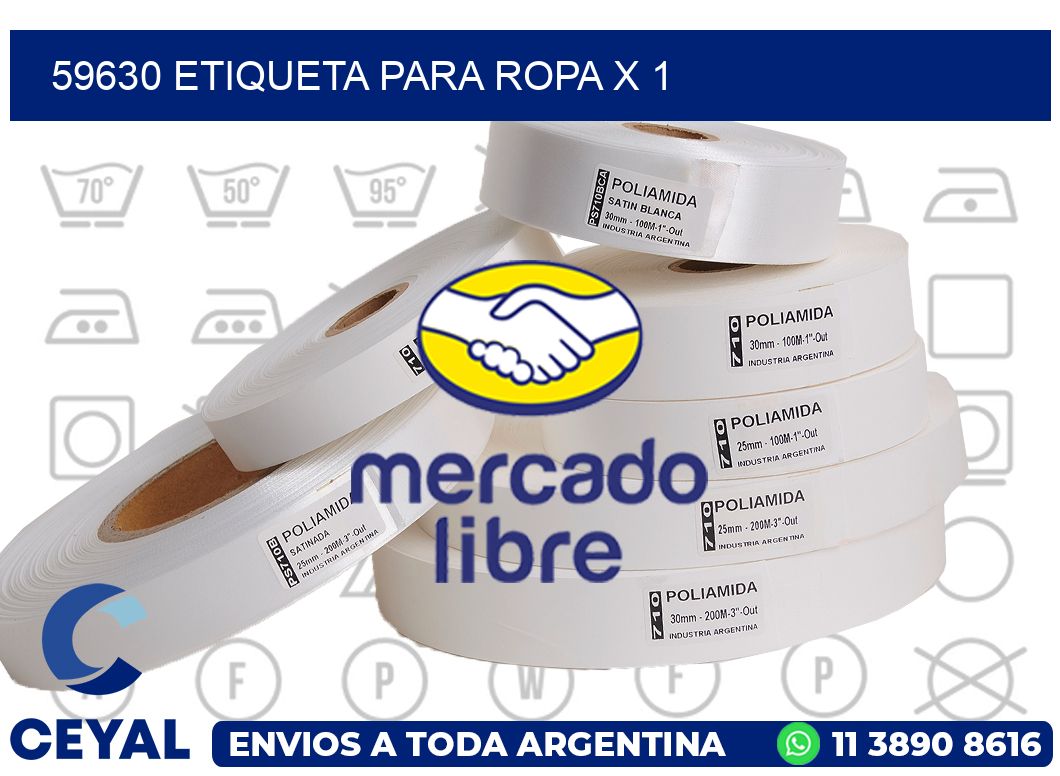 59630 ETIQUETA PARA ROPA X 1