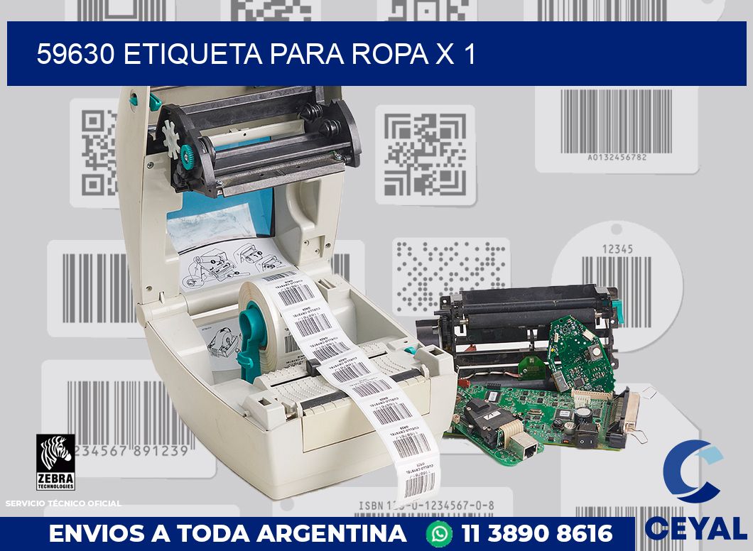 59630 ETIQUETA PARA ROPA X 1