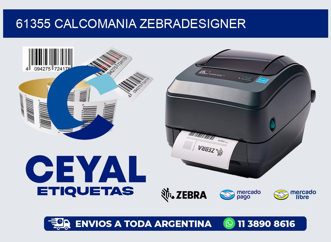 61355 CALCOMANIA ZEBRADESIGNER