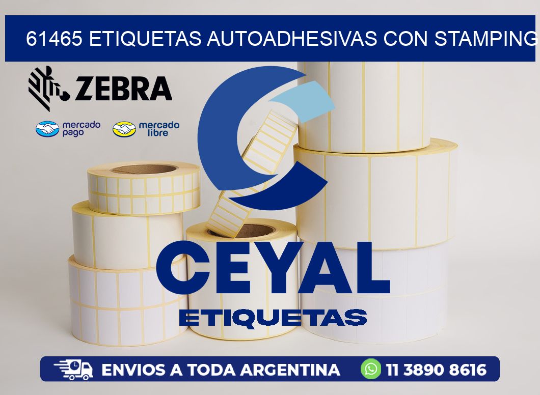 61465 Etiquetas autoadhesivas con stamping