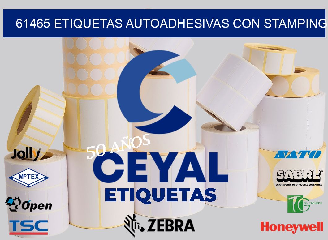 61465 Etiquetas autoadhesivas con stamping