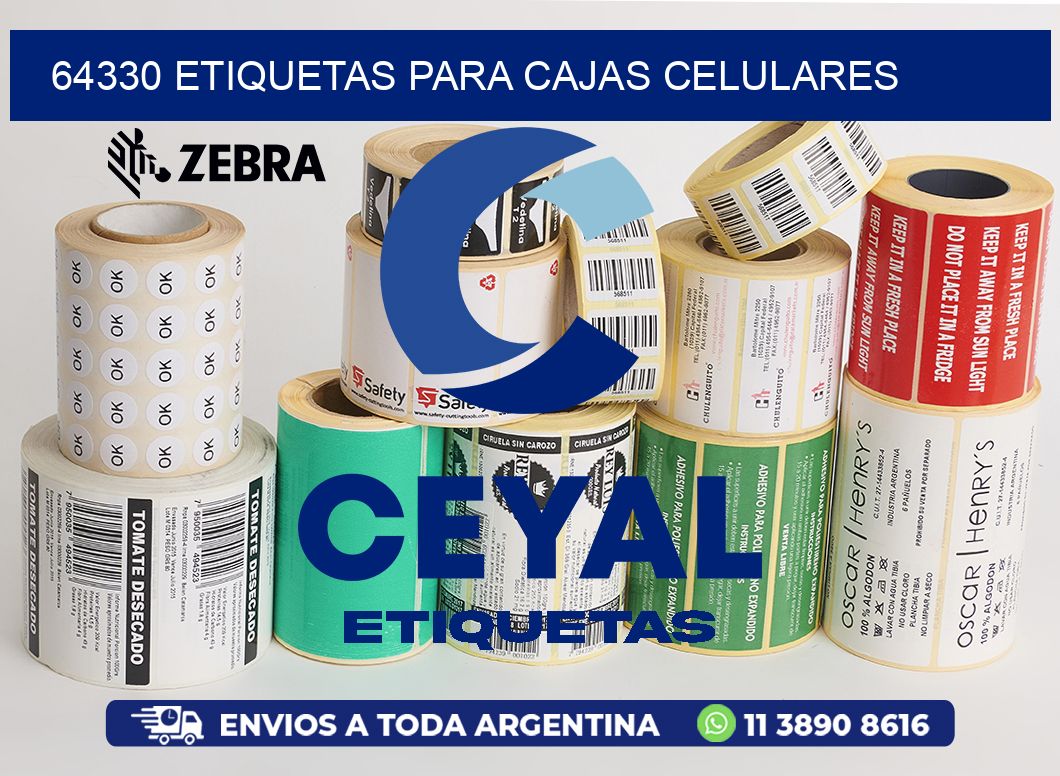 64330 etiquetas para cajas celulares