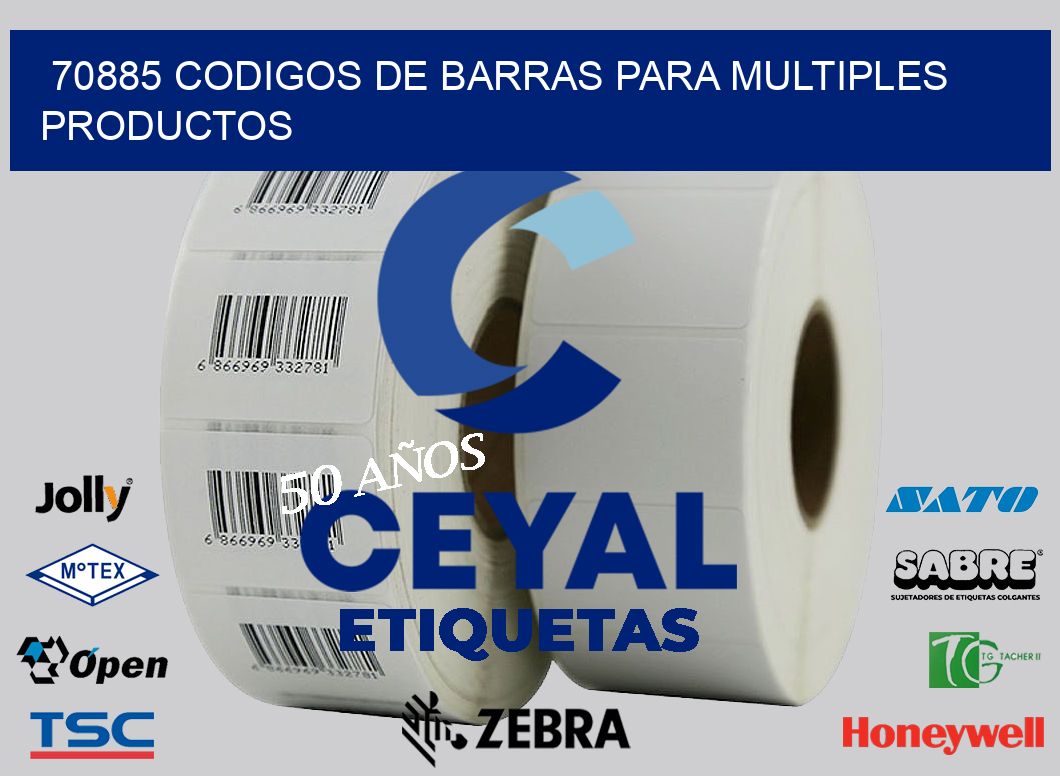 70885 CODIGOS DE BARRAS PARA MULTIPLES PRODUCTOS