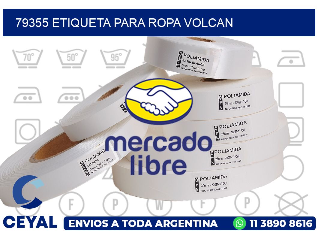 79355 ETIQUETA PARA ROPA VOLCAN