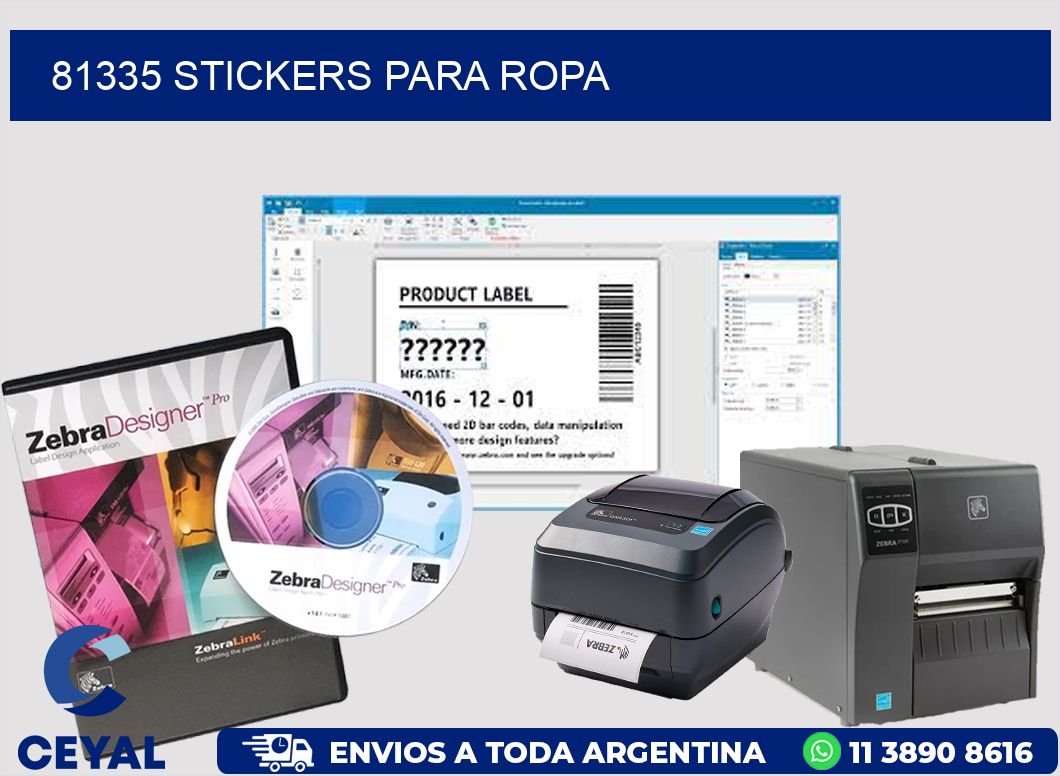 81335 STICKERS PARA ROPA