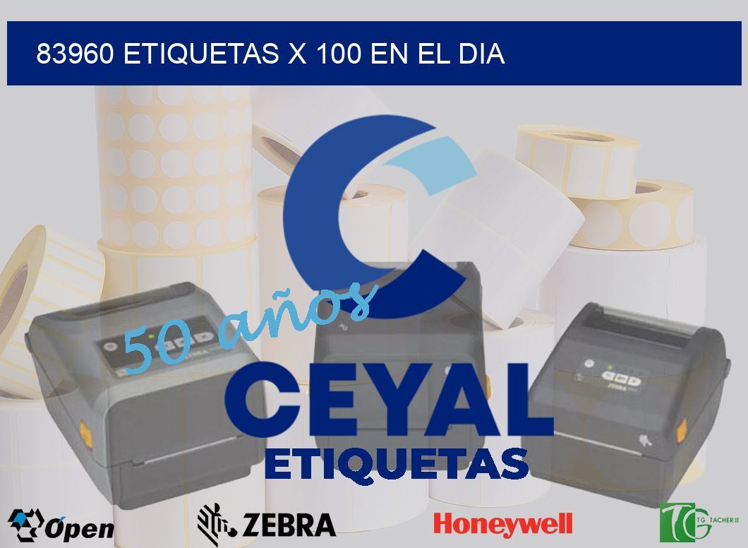83960 ETIQUETAS X 100 EN EL DIA