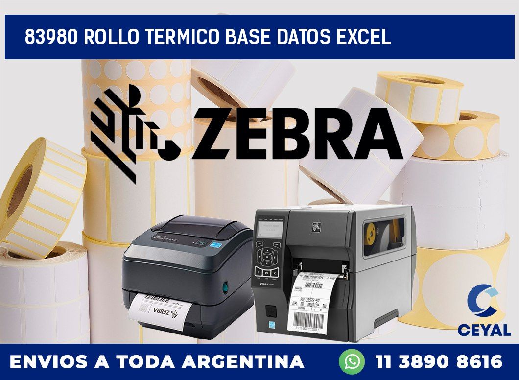 83980 rollo termico base datos excel