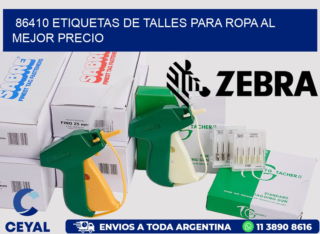 86410 ETIQUETAS DE TALLES PARA ROPA AL MEJOR PRECIO