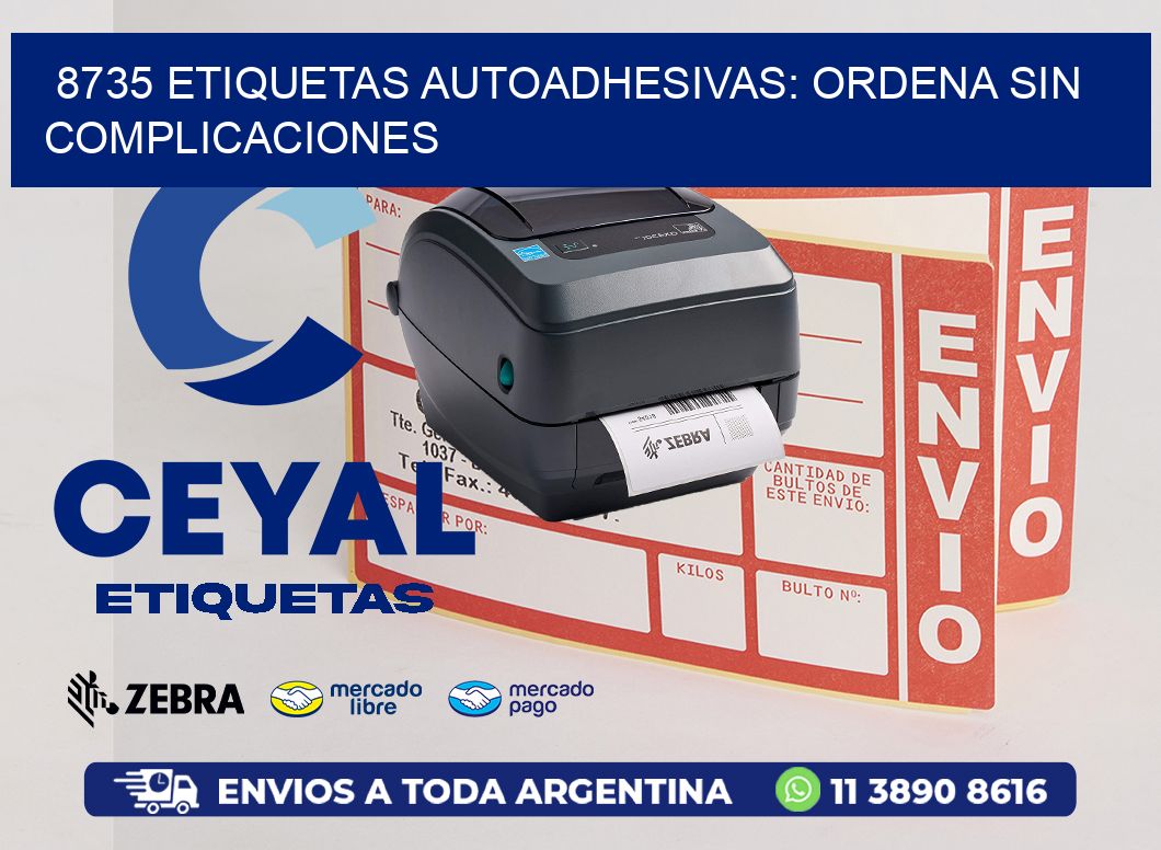 8735 Etiquetas Autoadhesivas: Ordena sin Complicaciones