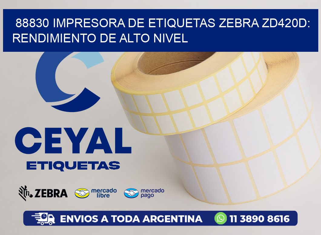 88830 Impresora de Etiquetas Zebra ZD420D: Rendimiento de Alto Nivel