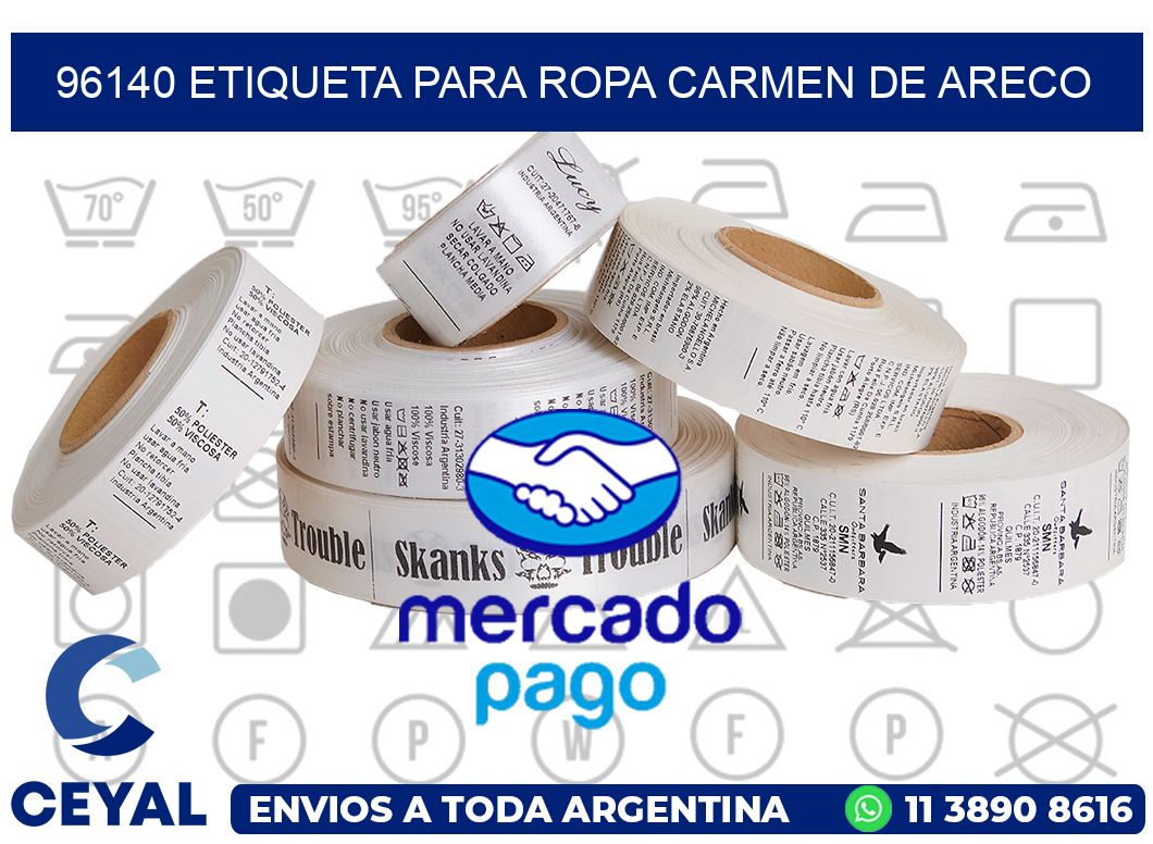 96140 ETIQUETA PARA ROPA CARMEN DE ARECO