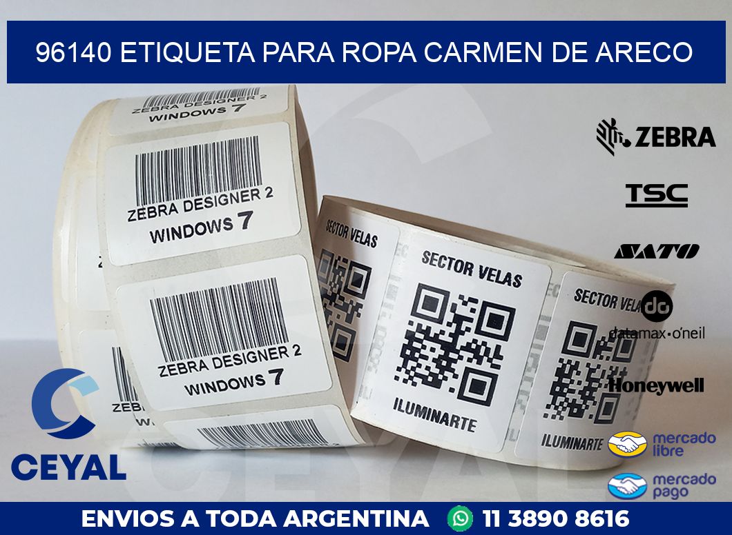 96140 ETIQUETA PARA ROPA CARMEN DE ARECO