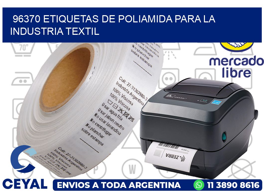 96370 ETIQUETAS DE POLIAMIDA PARA LA INDUSTRIA TEXTIL