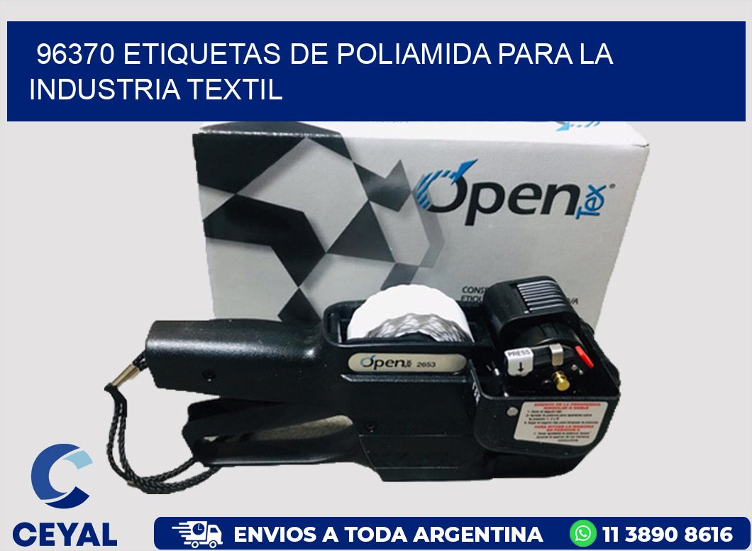 96370 ETIQUETAS DE POLIAMIDA PARA LA INDUSTRIA TEXTIL