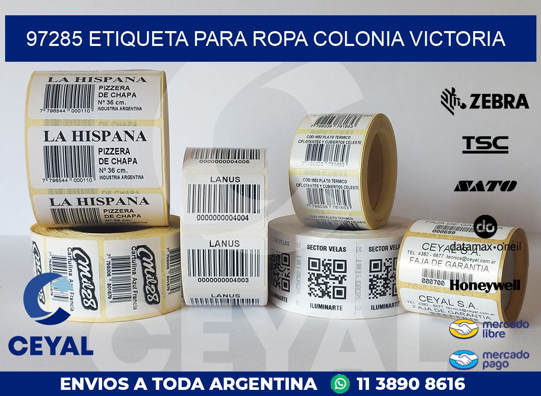 97285 ETIQUETA PARA ROPA COLONIA VICTORIA