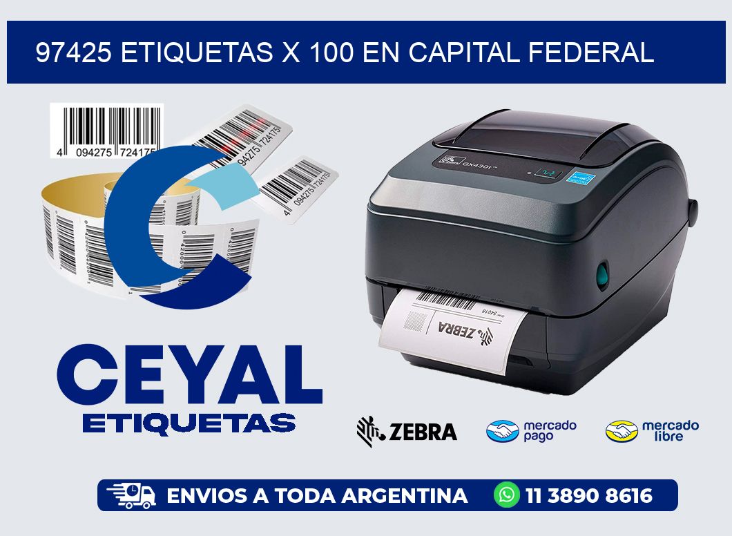 97425 ETIQUETAS X 100 EN CAPITAL FEDERAL