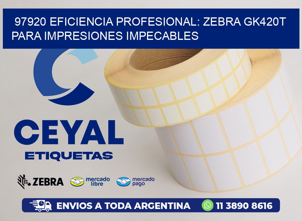 97920 Eficiencia Profesional: Zebra GK420T para Impresiones Impecables