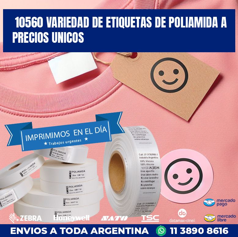 10560 VARIEDAD DE ETIQUETAS DE POLIAMIDA A PRECIOS UNICOS