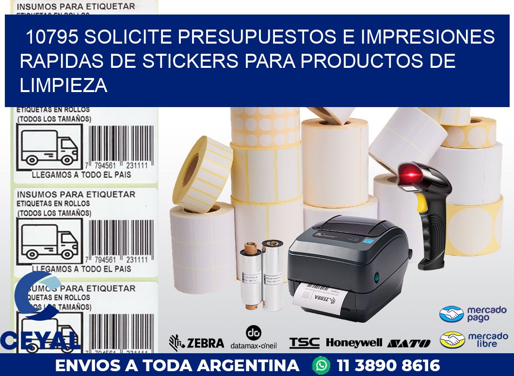 10795 SOLICITE PRESUPUESTOS E IMPRESIONES RAPIDAS DE STICKERS PARA PRODUCTOS DE LIMPIEZA