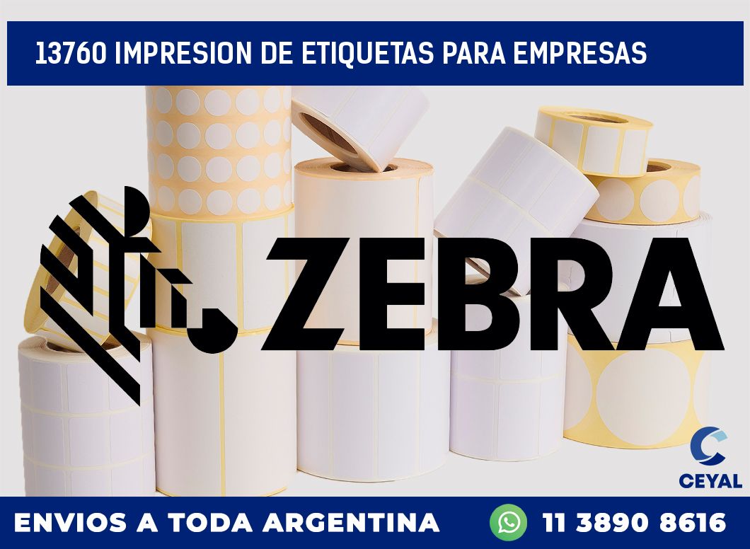 13760 IMPRESION DE ETIQUETAS PARA EMPRESAS