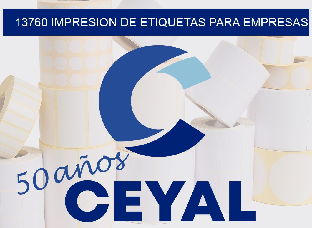 13760 IMPRESION DE ETIQUETAS PARA EMPRESAS