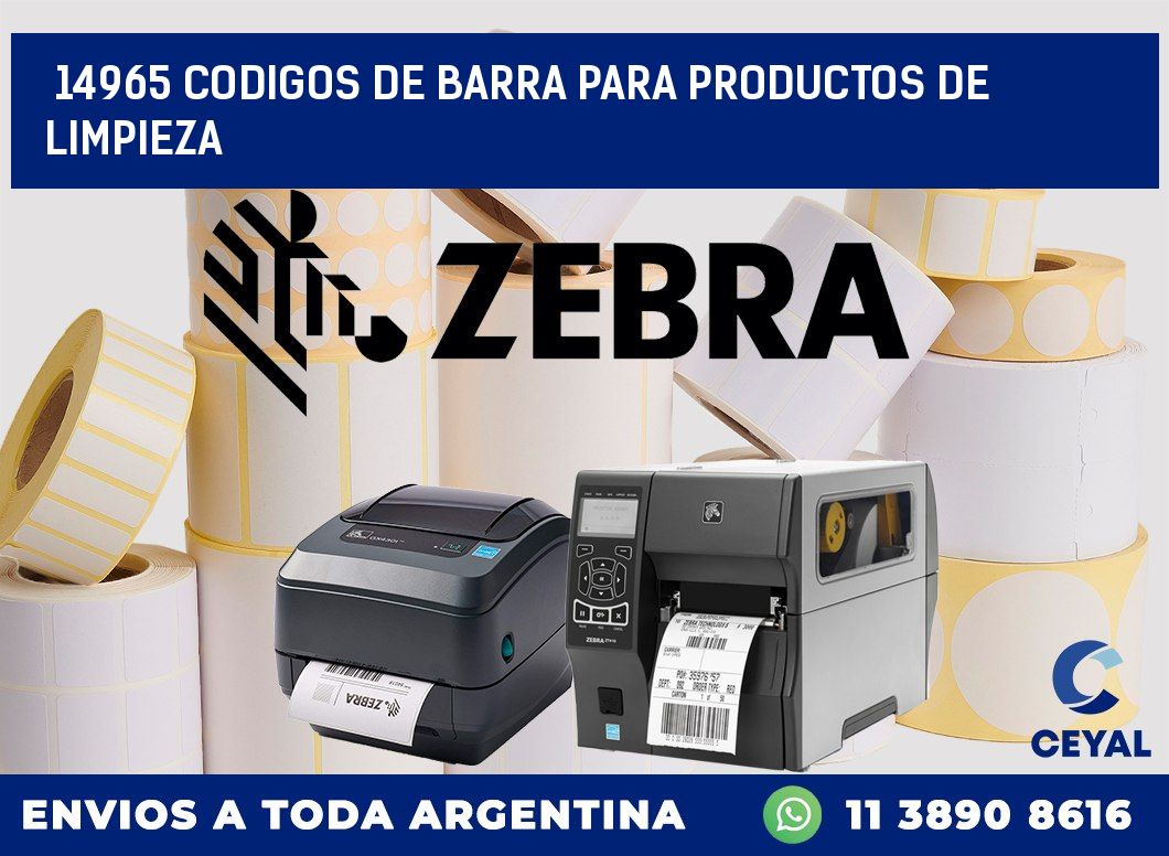 14965 CODIGOS DE BARRA PARA PRODUCTOS DE LIMPIEZA