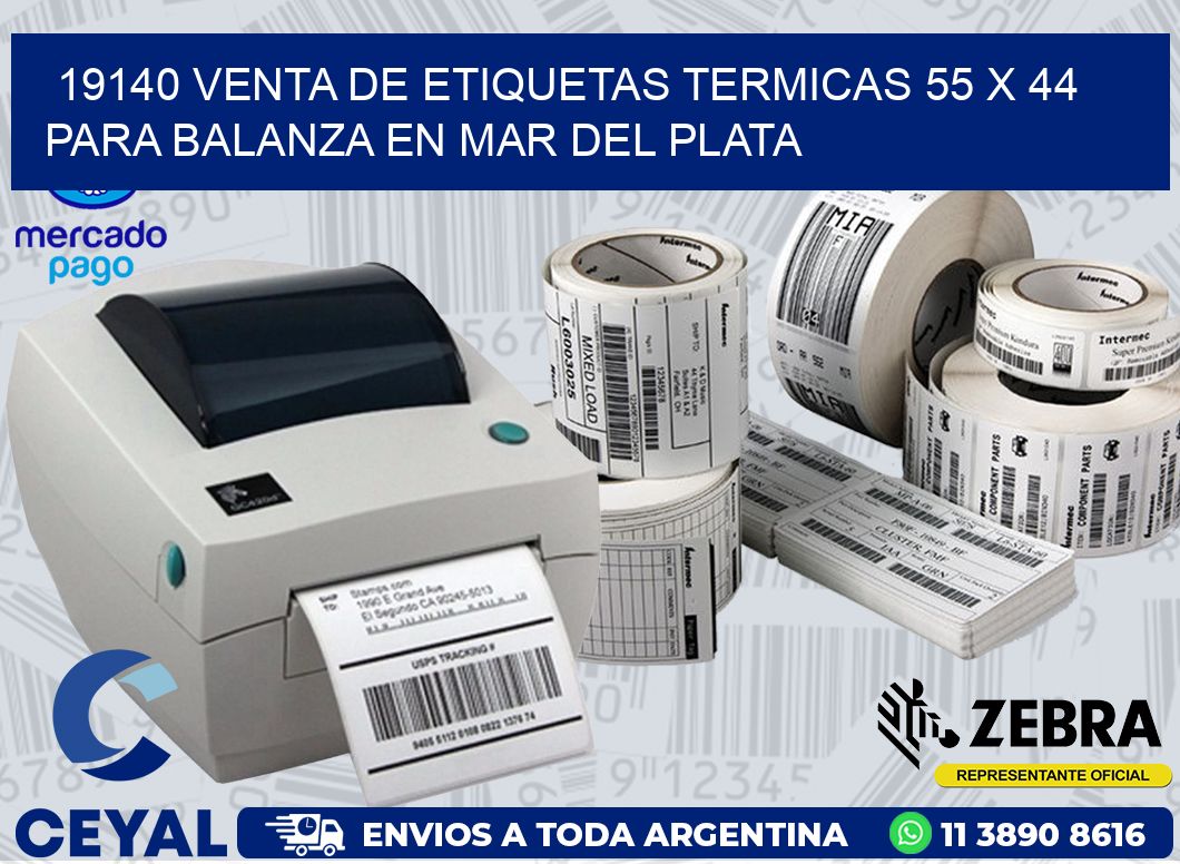 19140 VENTA DE ETIQUETAS TERMICAS 55 X 44 PARA BALANZA EN MAR DEL PLATA