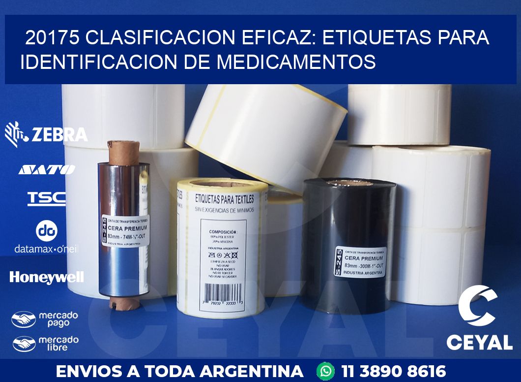 20175 CLASIFICACION EFICAZ: ETIQUETAS PARA IDENTIFICACION DE MEDICAMENTOS