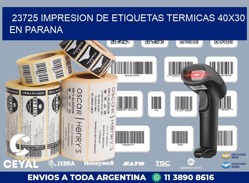 23725 IMPRESION DE ETIQUETAS TERMICAS 40X30 EN PARANA
