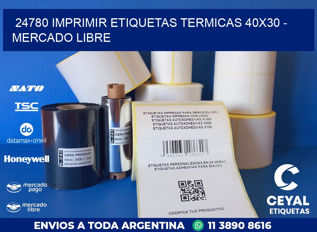 24780 IMPRIMIR ETIQUETAS TERMICAS 40X30 - MERCADO LIBRE