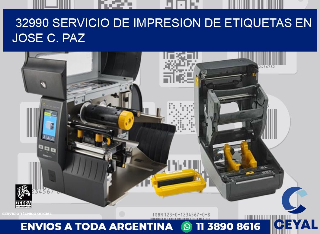 32990 SERVICIO DE IMPRESION DE ETIQUETAS EN JOSE C. PAZ