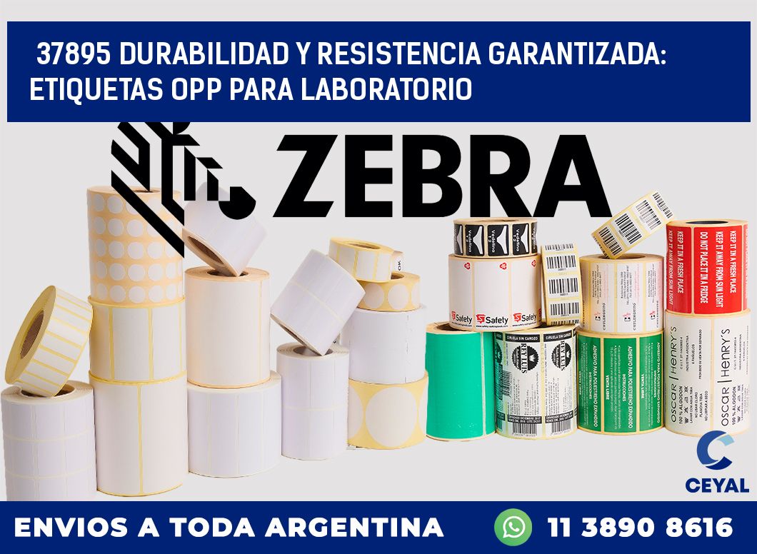 37895 DURABILIDAD Y RESISTENCIA GARANTIZADA: ETIQUETAS OPP PARA LABORATORIO