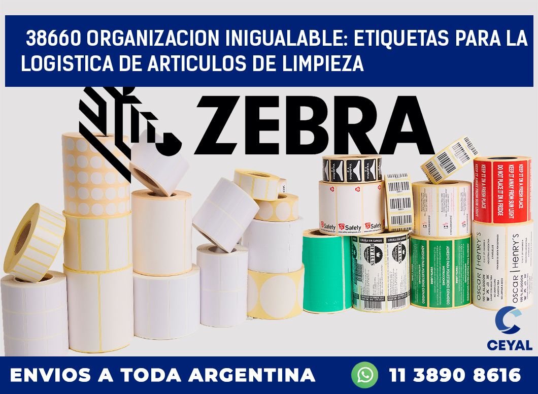 38660 ORGANIZACION INIGUALABLE: ETIQUETAS PARA LA LOGISTICA DE ARTICULOS DE LIMPIEZA