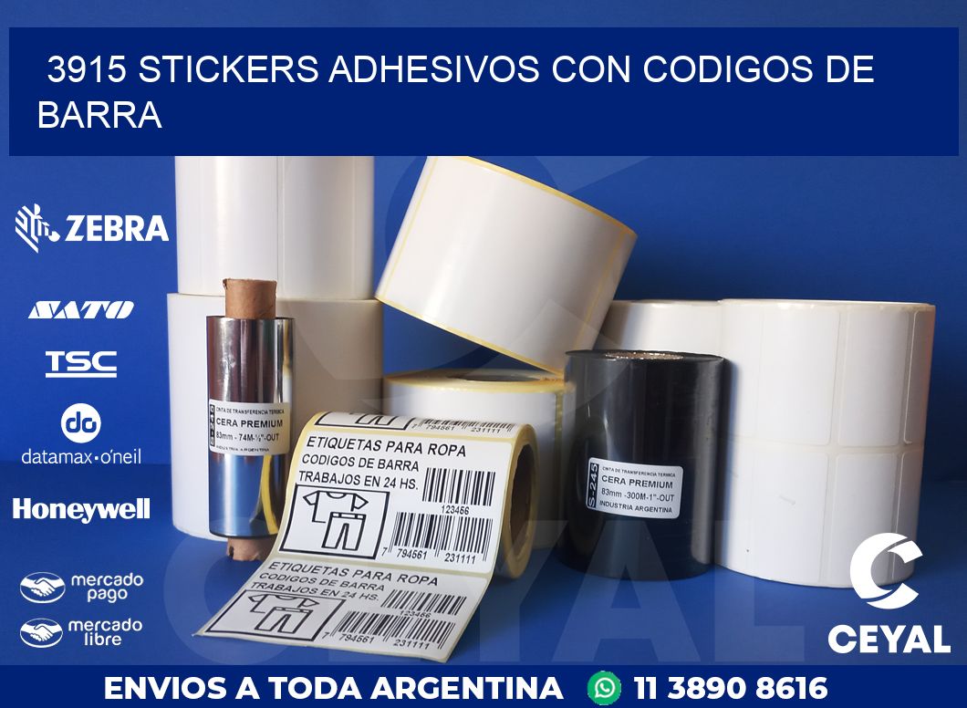 3915 STICKERS ADHESIVOS CON CODIGOS DE BARRA