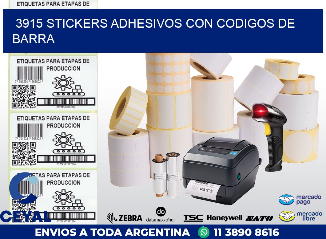 3915 STICKERS ADHESIVOS CON CODIGOS DE BARRA