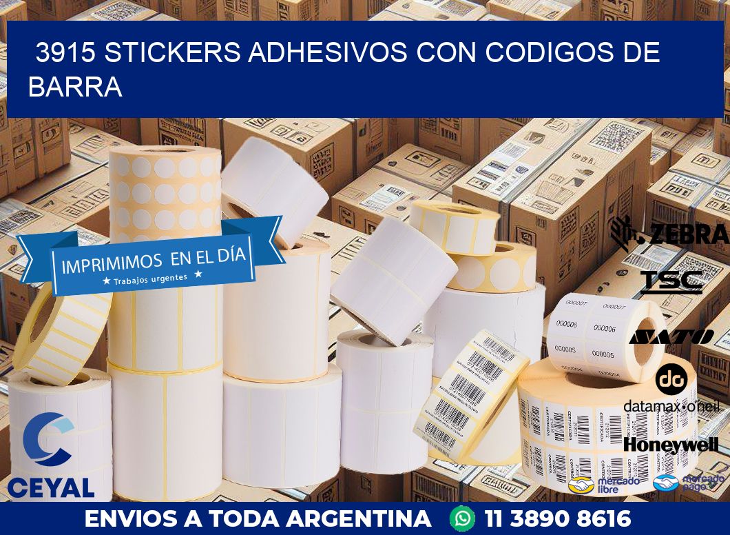 3915 STICKERS ADHESIVOS CON CODIGOS DE BARRA