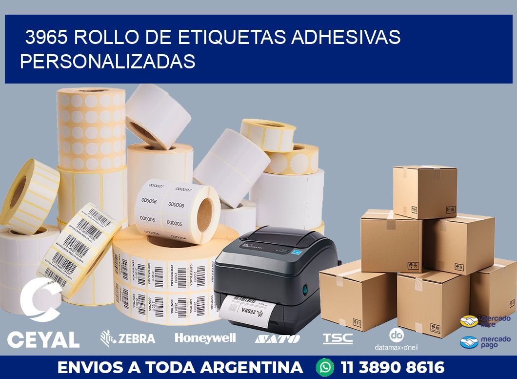 3965 ROLLO DE ETIQUETAS ADHESIVAS PERSONALIZADAS