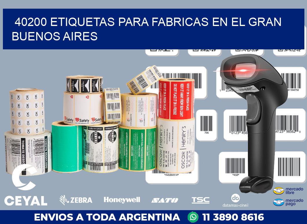 40200 ETIQUETAS PARA FABRICAS EN EL GRAN BUENOS AIRES