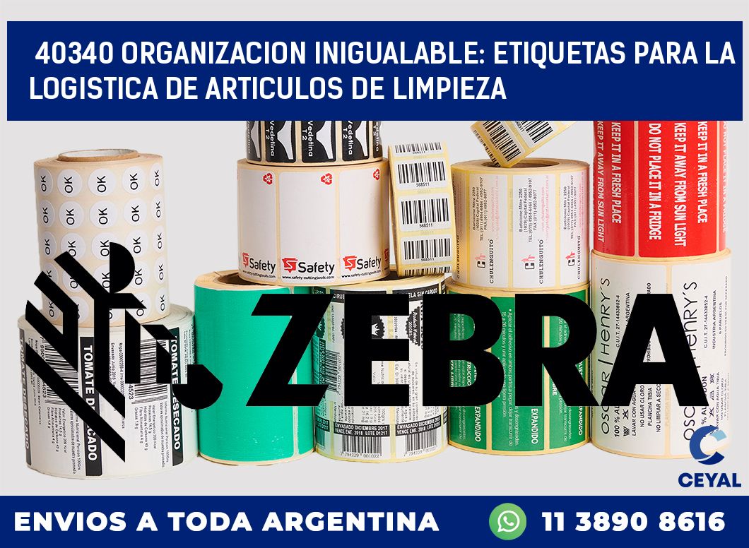 40340 ORGANIZACION INIGUALABLE: ETIQUETAS PARA LA LOGISTICA DE ARTICULOS DE LIMPIEZA