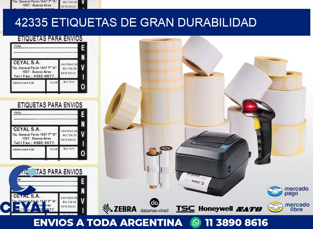 42335 ETIQUETAS DE GRAN DURABILIDAD