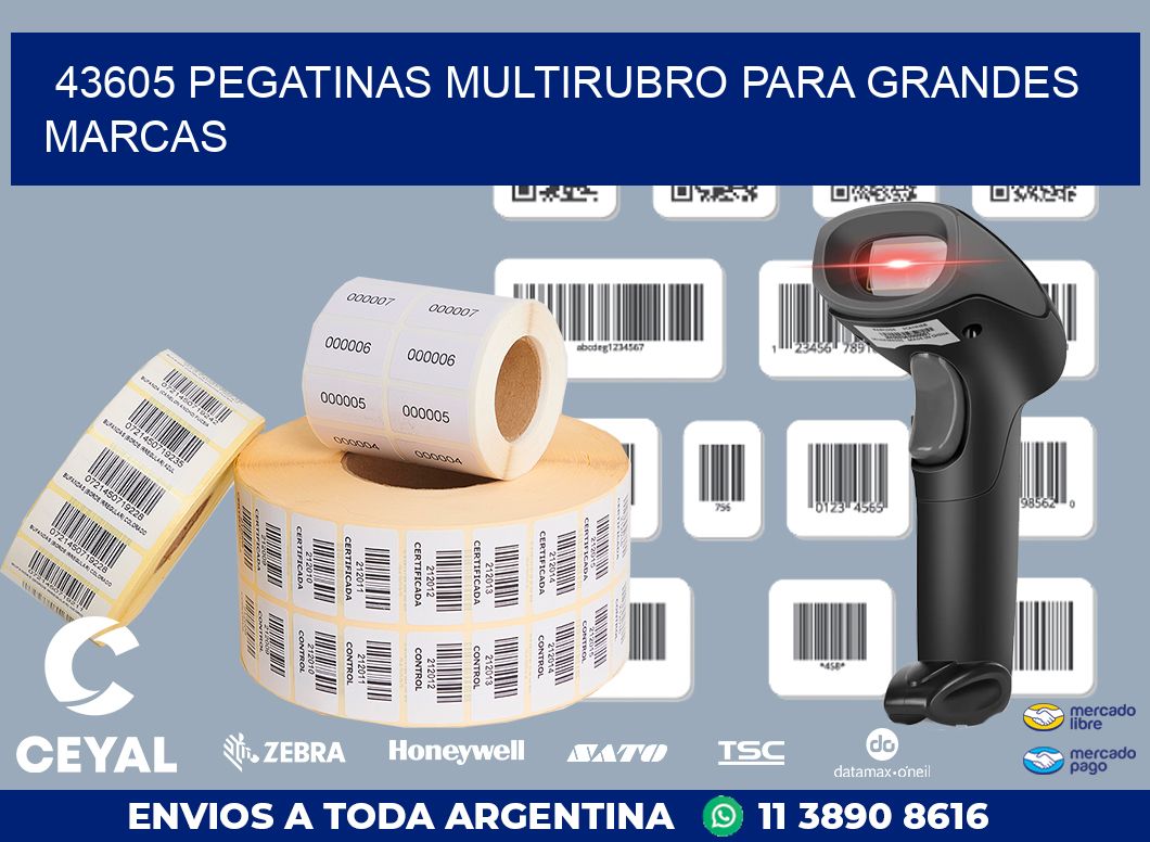 43605 PEGATINAS MULTIRUBRO PARA GRANDES MARCAS