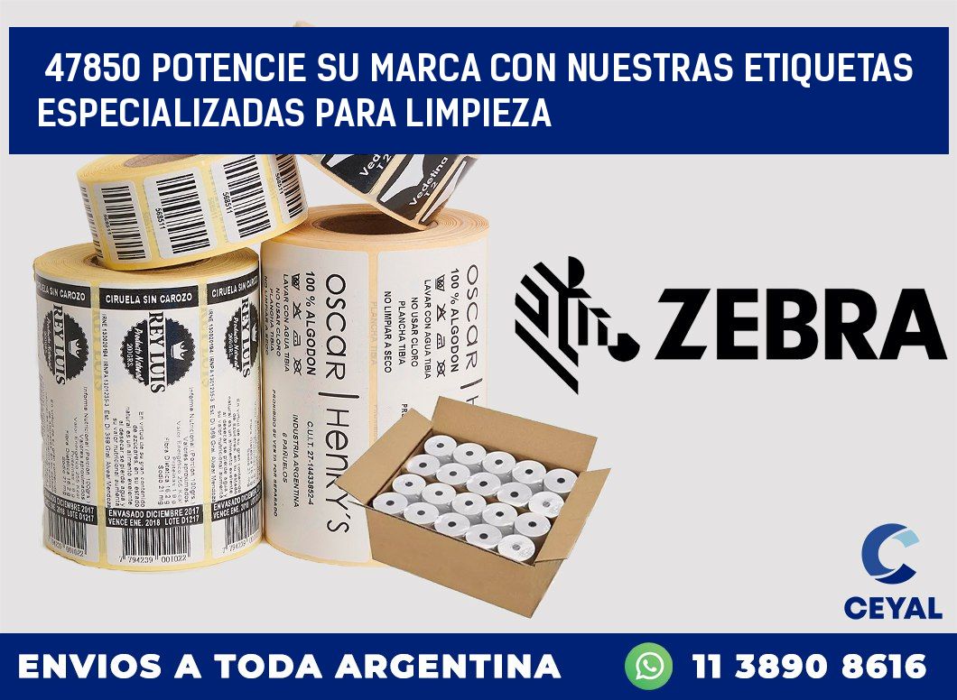 47850 POTENCIE SU MARCA CON NUESTRAS ETIQUETAS ESPECIALIZADAS PARA LIMPIEZA