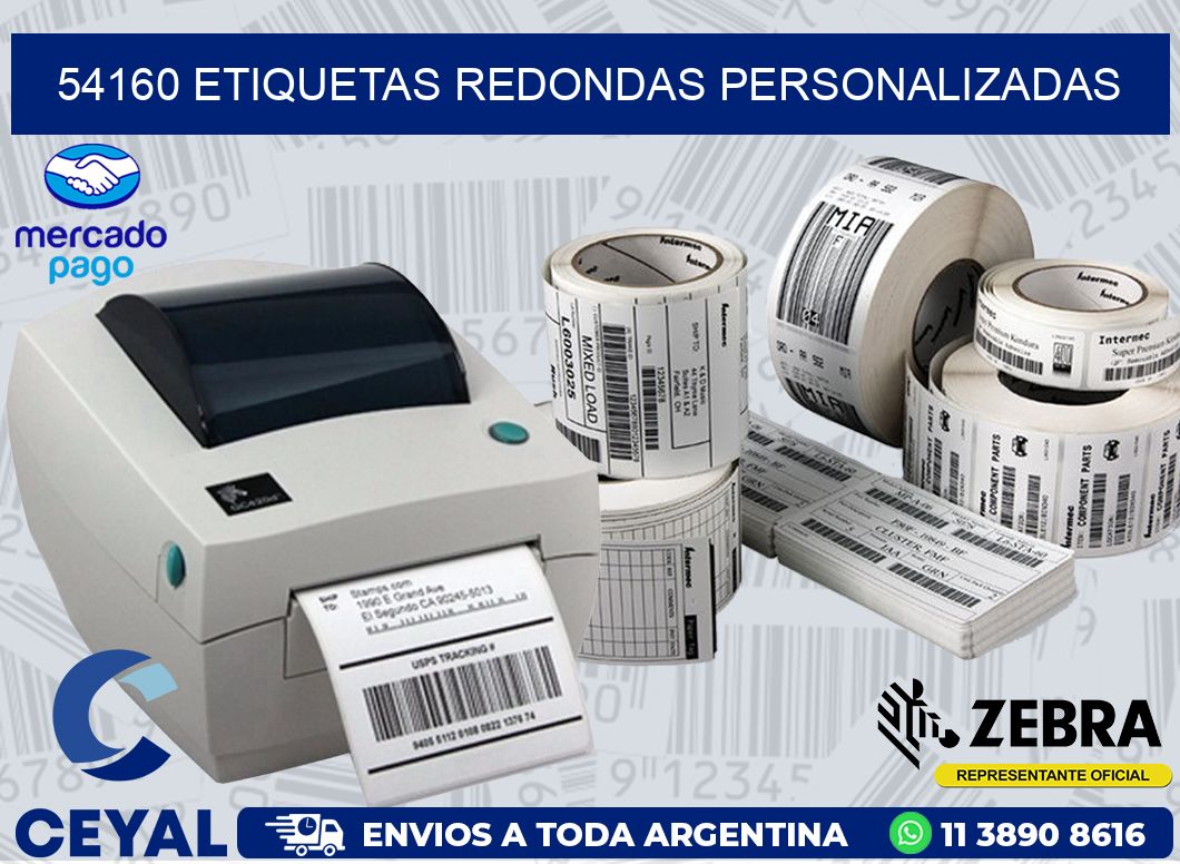 54160 ETIQUETAS REDONDAS PERSONALIZADAS