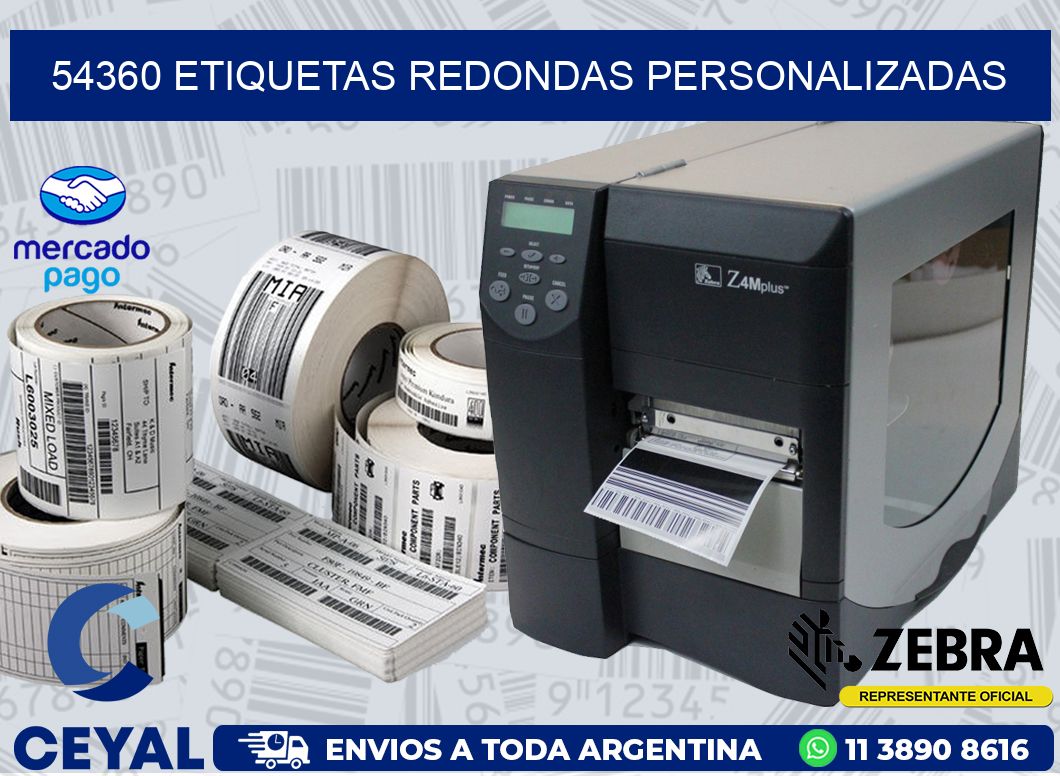 54360 ETIQUETAS REDONDAS PERSONALIZADAS