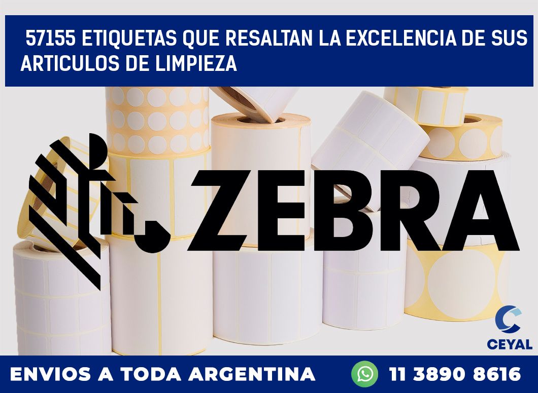 57155 ETIQUETAS QUE RESALTAN LA EXCELENCIA DE SUS ARTICULOS DE LIMPIEZA
