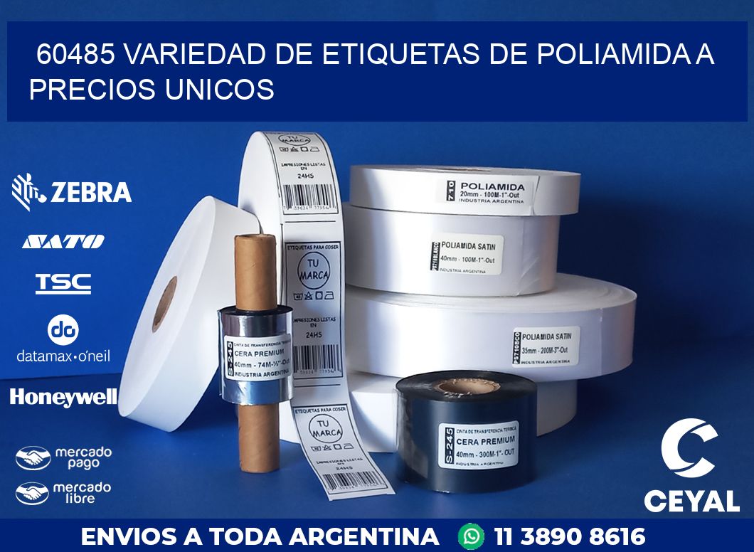 60485 VARIEDAD DE ETIQUETAS DE POLIAMIDA A PRECIOS UNICOS