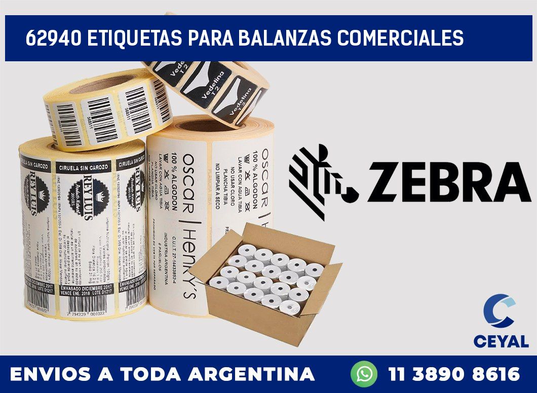 62940 ETIQUETAS PARA BALANZAS COMERCIALES